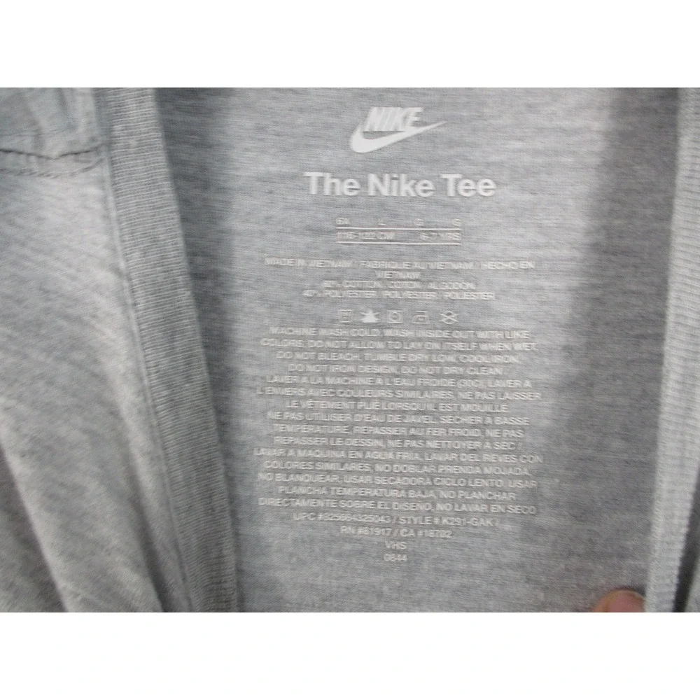 Nike Girls Muscle Tee Grey Watercolor Graphic Logo Sleeveless Shirt Size 6X 0644
